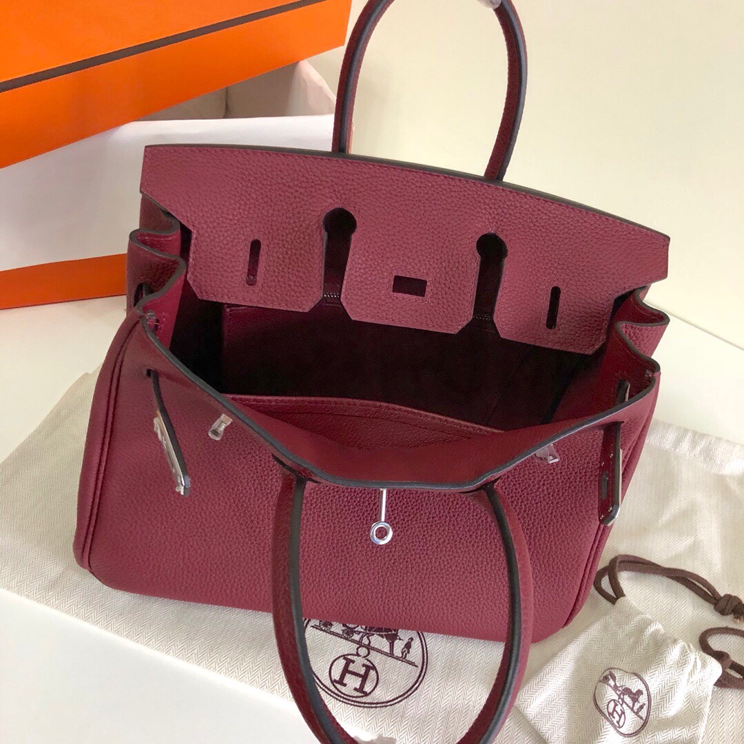 Hermes Birkin 35CM Togo Leather Handbag Burgundy